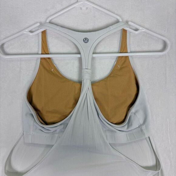 Lululemon White Racerback Tank Top with Built In Sports Bra Size 8 - Picture 6 of 10